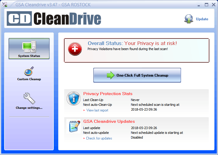 GSA Cleandrive 3.48 screenshot