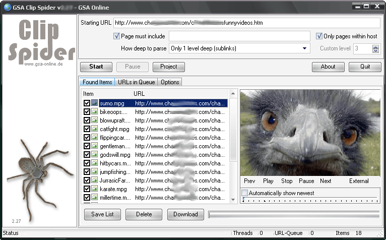 GSA Clip Spider 2.74 screenshot