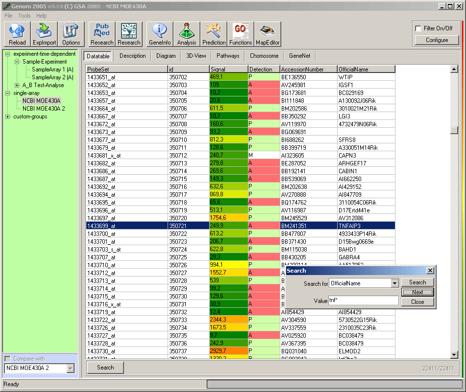 GENOM 2005 3.42 screenshot