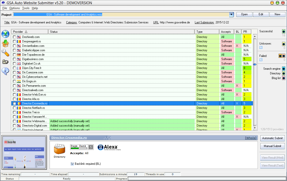 website submitter