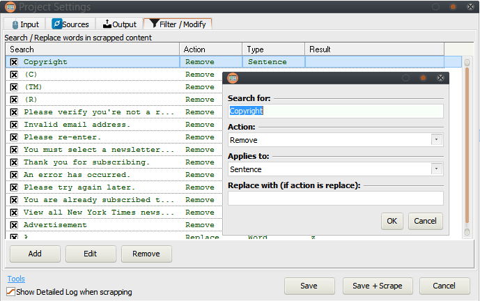 Project Filters