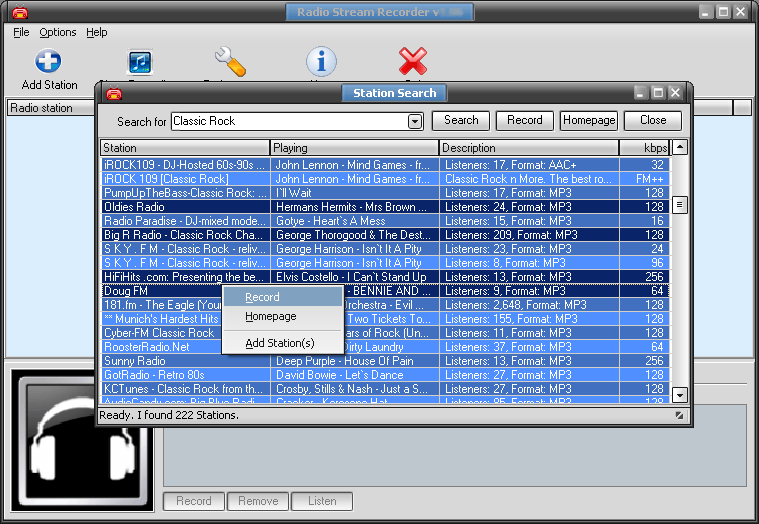 Search For Internet Radios